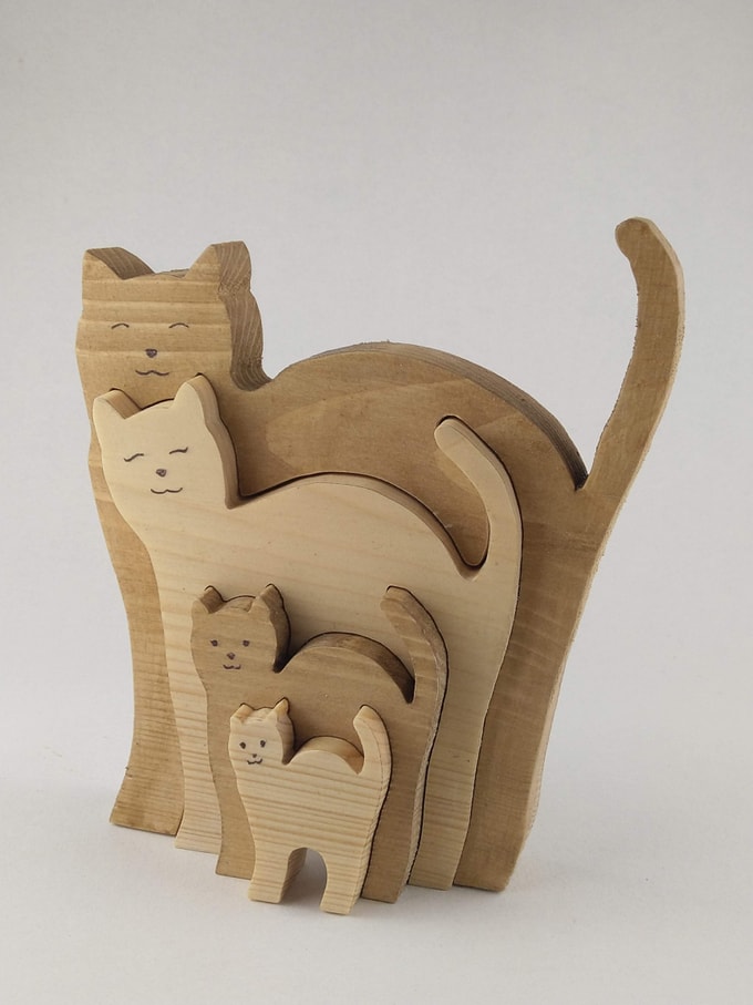famille chat en gigogne