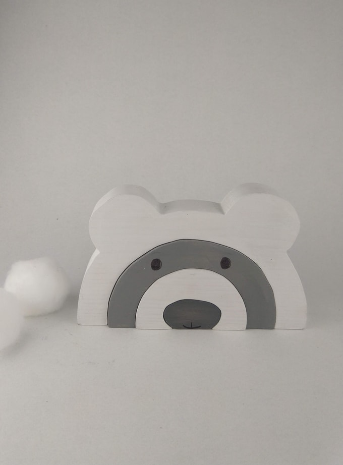 tête d'ours polaire puzzle 3 D