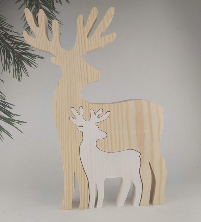 2 cerfs imbriqués
