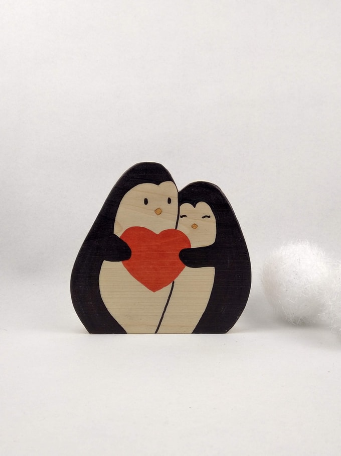 oiseaux pingouins coeur