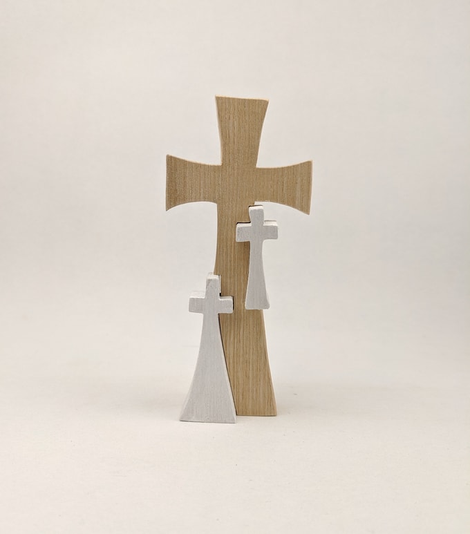 croix bois et 2 croix blanches