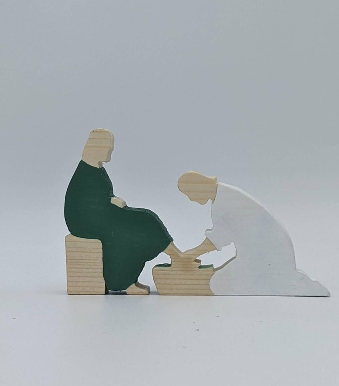 Jésus lave les pieds d'un disciple