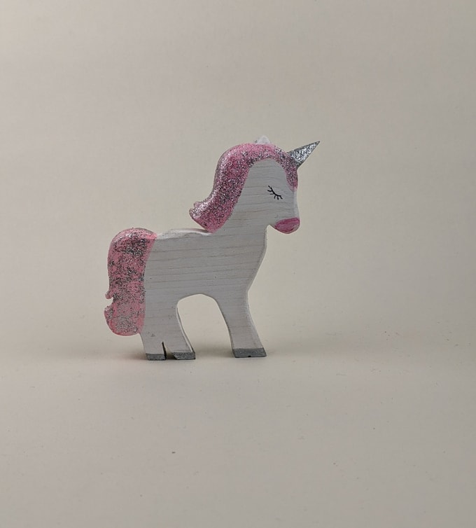 licorne blanche et rose