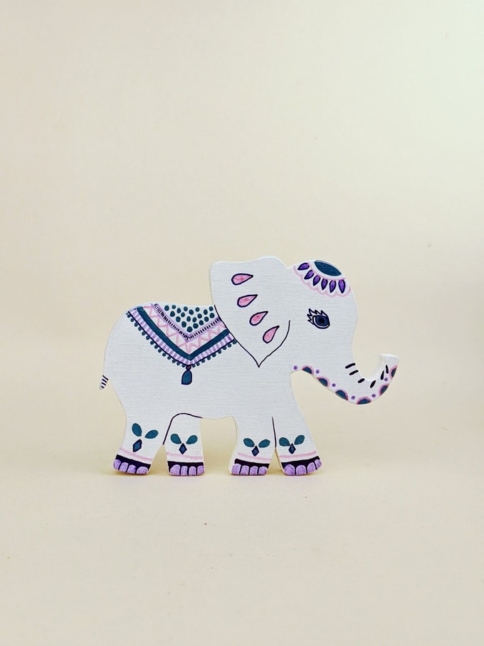 éléphant blanc décorée