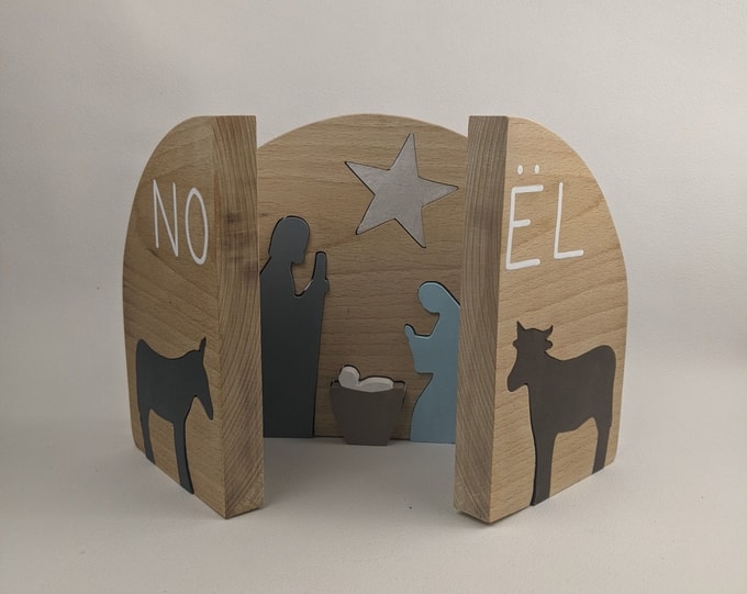 crèche de Noël triptyque