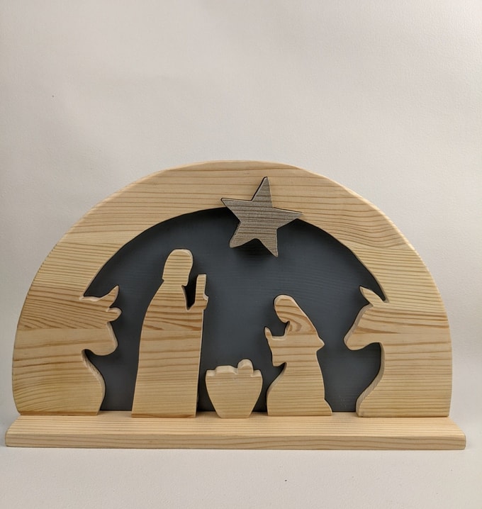 crèche de Noël arrondie étoile