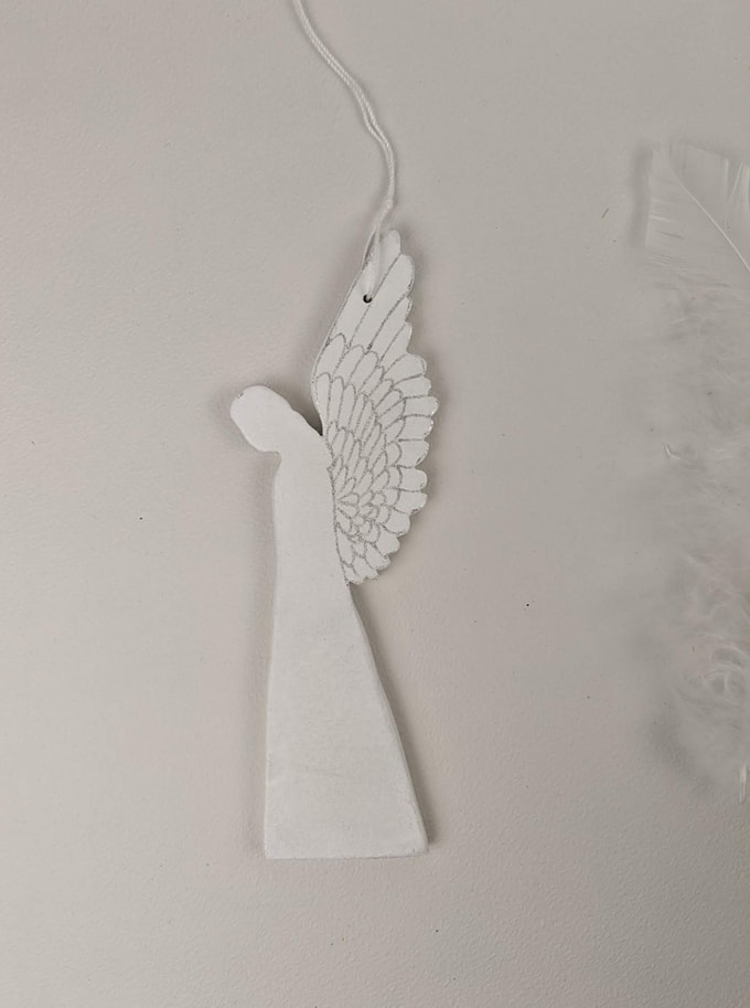 suspension ange ou archange blanc ailes dorées