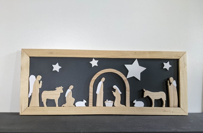 crèche de Noël cadre