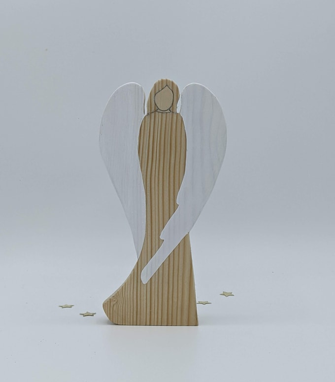 ange archange bois ailes blanches