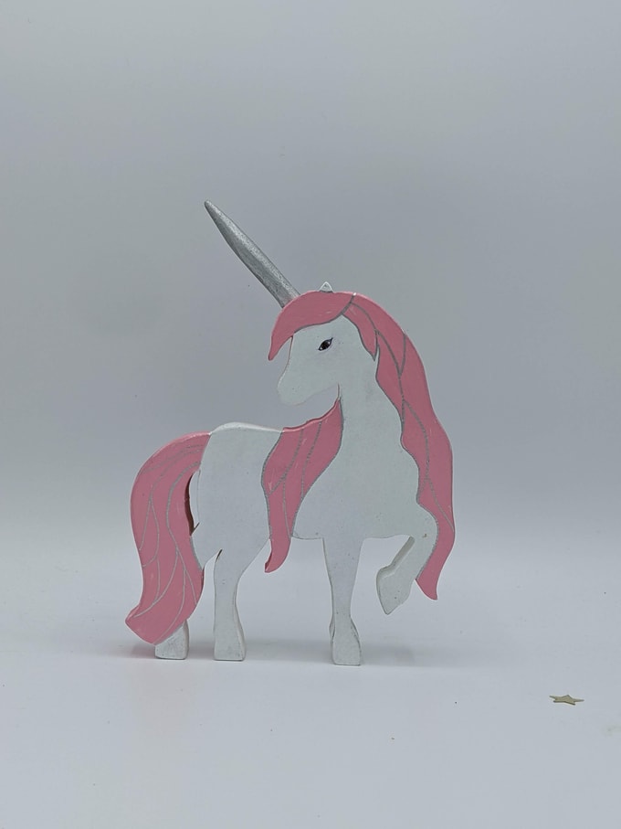 licorne blanc et rose