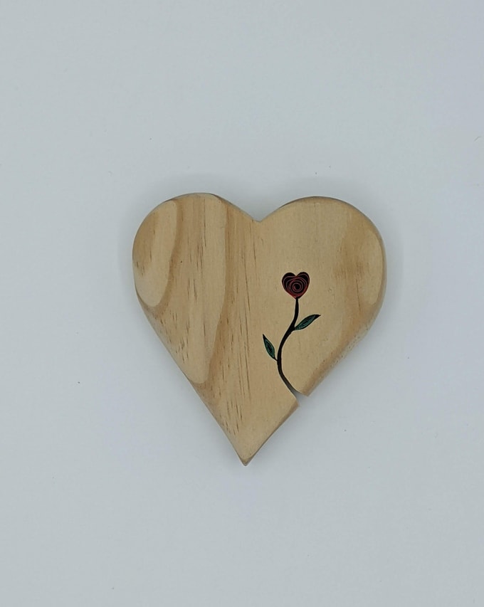 coeur et fleur papier