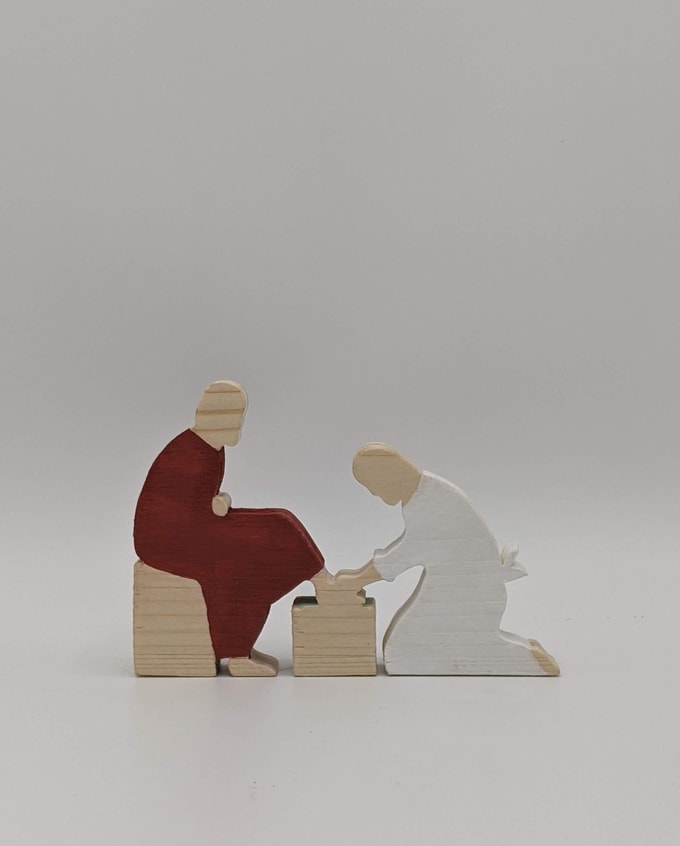 Jésus lave les pieds d'un disciple