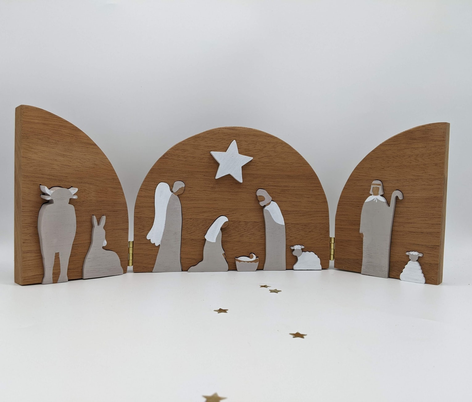 crèche de Noël triptyque