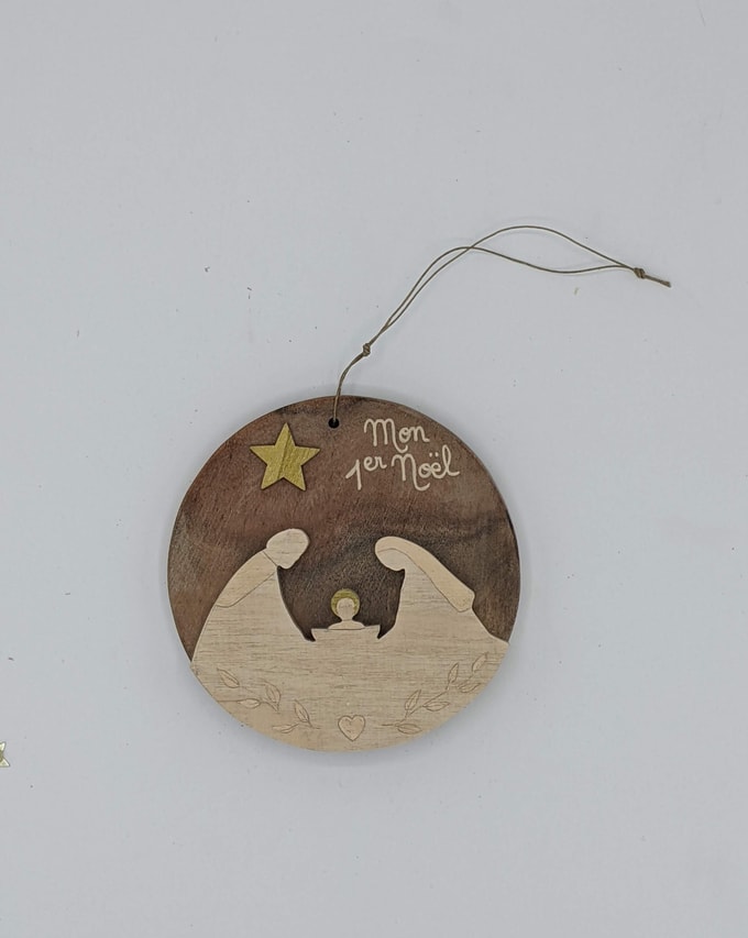 crèche de Noël à suspendre ronde