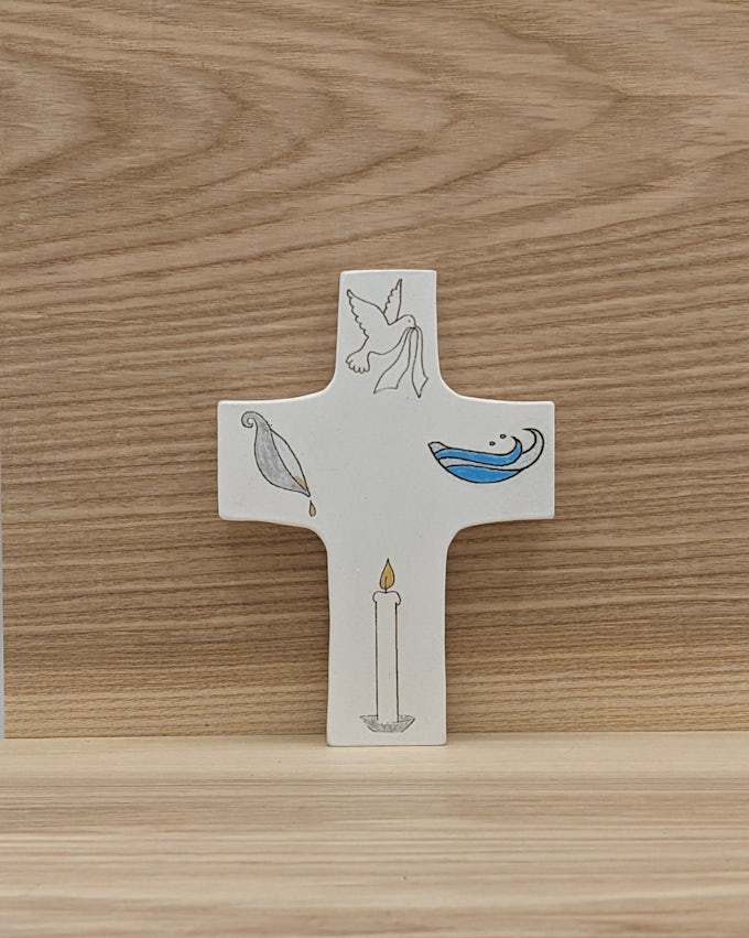croix blanche symboles baptême