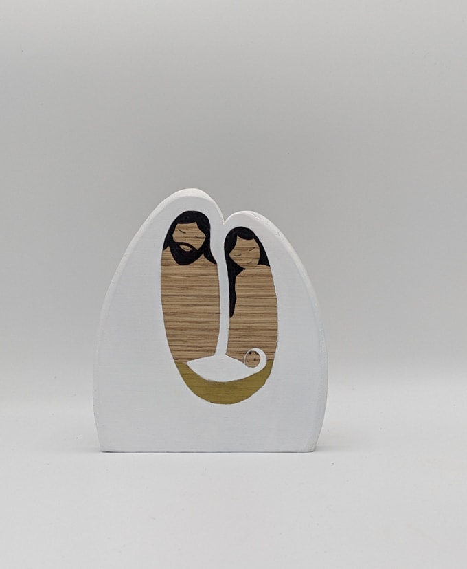 sainte famille lovée blanc